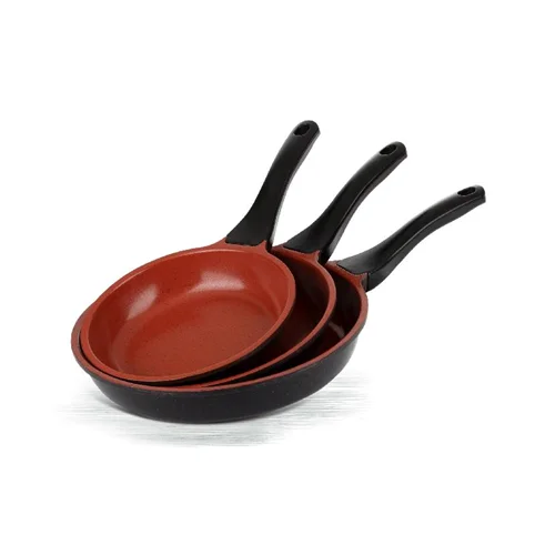 ست ماهیتابه 3 عددی چدن ترموآد الماس قرمز 20-24-28