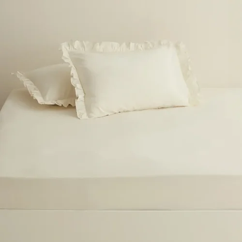 ملحفه یک نفره کاراجاهوم بیسیک کرم