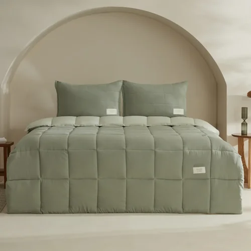 عکس سرویس لحاف دو نفره کاراجاهوم ریلکس سبز