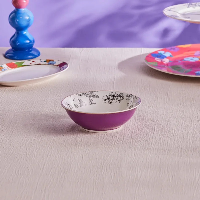 عکس کاسه کاراجا Frida قطر 14 سانتی بنفش