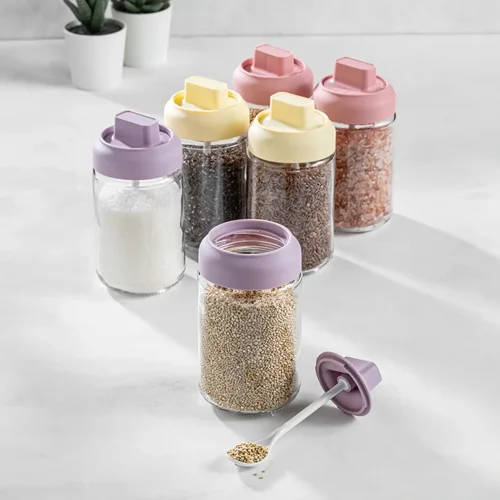 جا ادویه با قاشق شیشه ای 6 عددی کاراجا Forbs