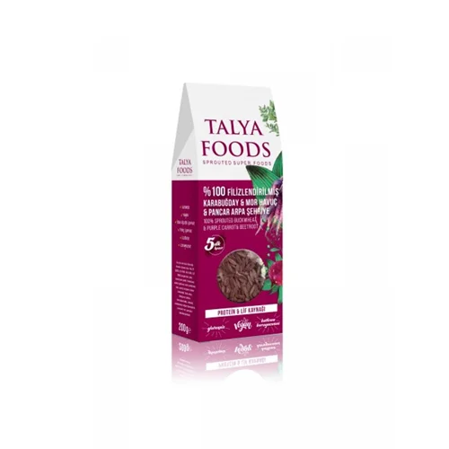 ورمیشل گندم سیاه خام،چغندر و هویج بنفش Talya Foods مقدار 200 گرم
