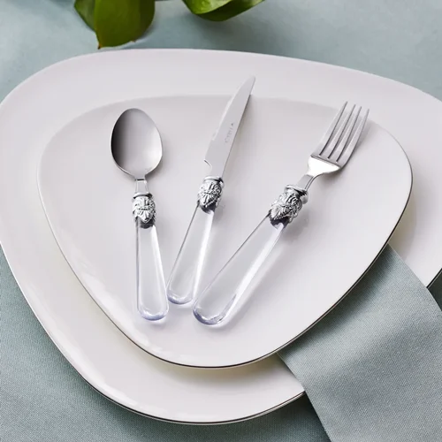 عکس سرویس قاشق و چنگال دسرخوری 18 پارچه کاراجا Ella