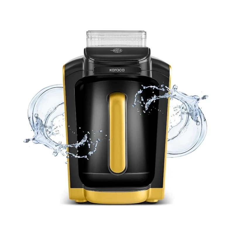 عکس قهوه ساز ترک اتوماتیک مخزن دار کاراجا هاتیر زرد