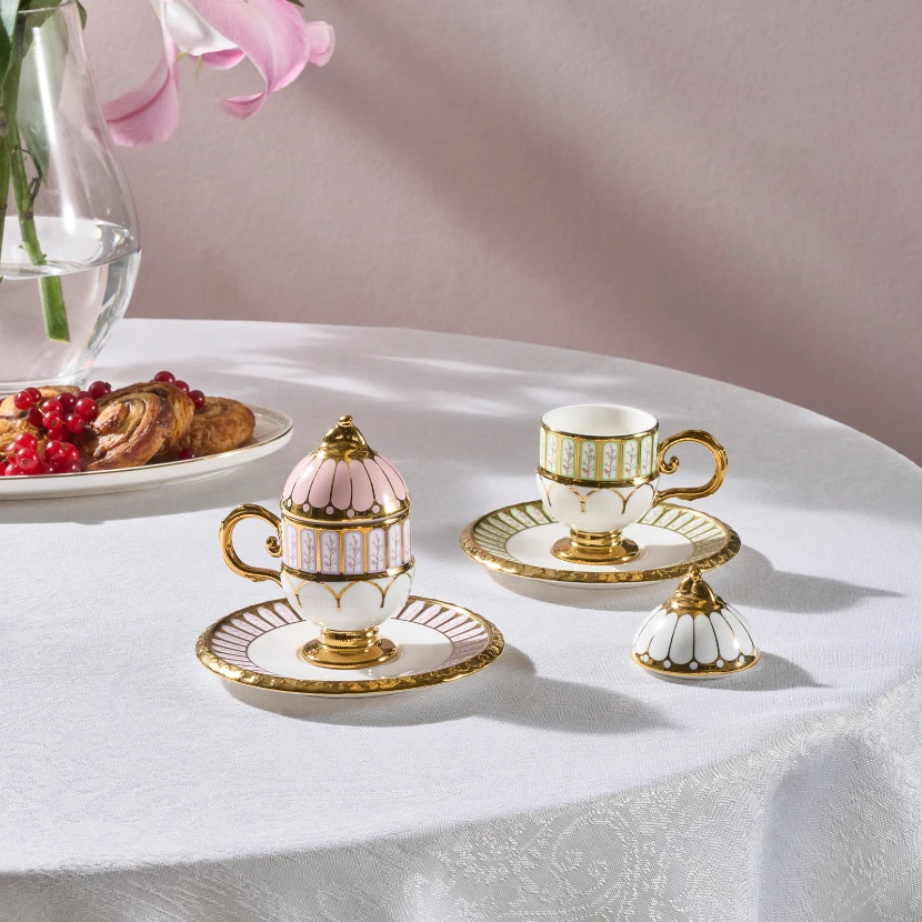 ست قهوه خوری ۲ نفره کاراجا فابرژه 90 میلی رنگی