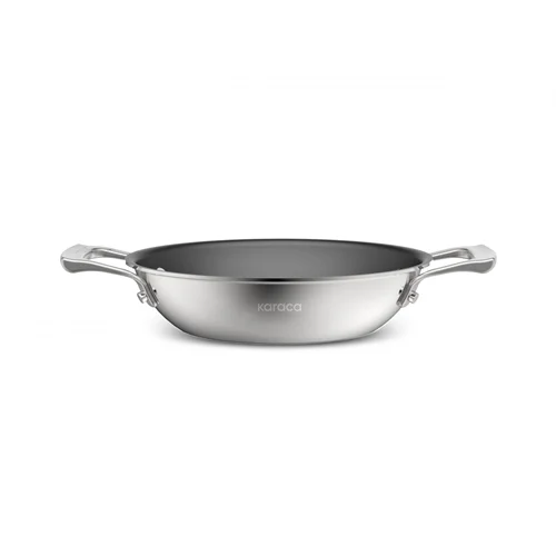 عکس ماهیتابه استیل کوچک کاراجا پلاسما ۳ لایه سایز 20