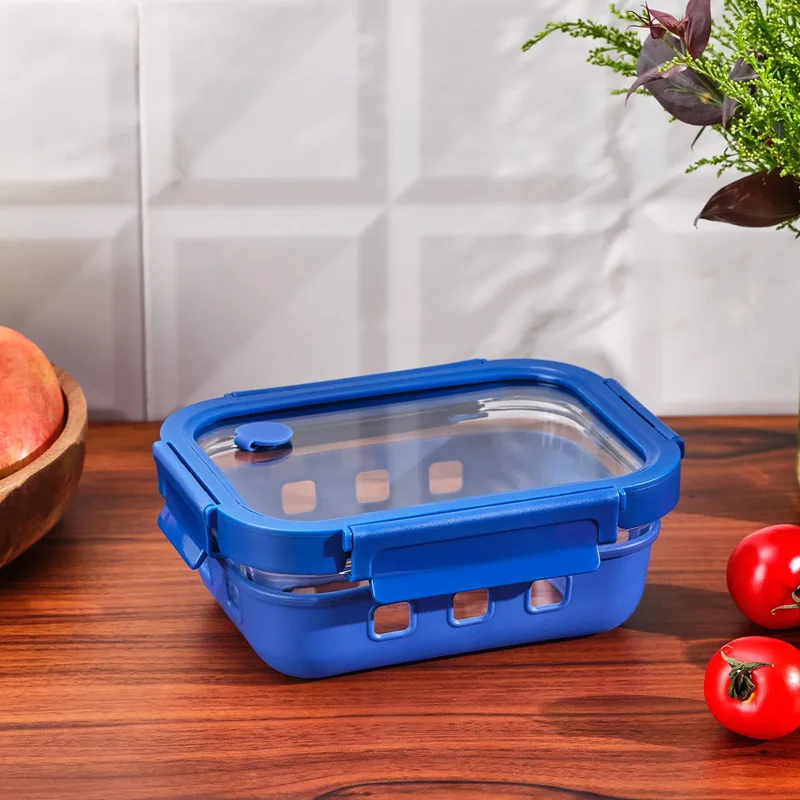 عکس ظرف نگهدارنده شیشه ای امسان Smart حجم 640 میلی سرمه ای